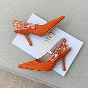 Dior J’adior Slingback Pump Orange Fabric 9.5cm - 4