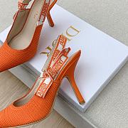 Dior J’adior Slingback Pump Orange Fabric 9.5cm - 3