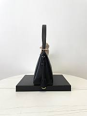 Prada Aimee Large Leather Shoulder Bag Black 39x23x12cm - 4