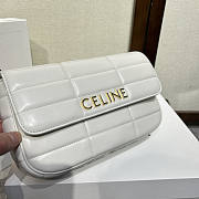 Celine Chain Shoulder Bag Matelasse White Gold 24x15x5cm - 5