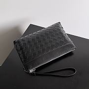 Bottega Veneta Intrecciato Prism Pouch Black 25x17x4cm - 6