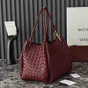 Bottega Veneta Medium Andiamo Parachute Tote Red Wine 30x26x20cm - 4