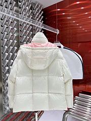 Moncler Abbaye Women’s Puffer Down Jacket White Pink - 3