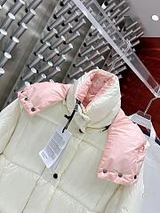 Moncler Abbaye Women’s Puffer Down Jacket White Pink - 2