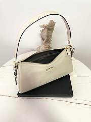 Prada Aimee Large Leather Shoulder Bag White 39x23x12cm - 5