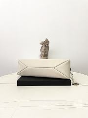 Prada Aimee Large Leather Shoulder Bag White 39x23x12cm - 2