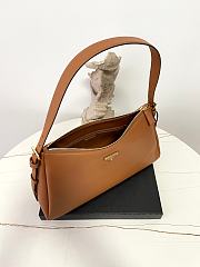 Prada Aimee Large Leather Shoulder Bag Cognac 39x23x12cm - 4