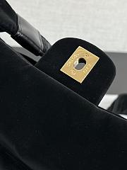 Chanel Bowling Bag Black Velvet 32x20x12cm - 3
