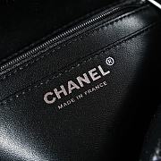 Chanel Flap Bag 11.12 Tweed Black Light Blue 20cm - 4