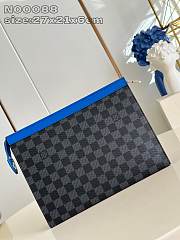 Louis Vuitton LV Pochette Voyage MM Indigo Blue 27x21x6cm - 3