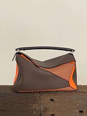 Loewe Puzzle Leather Messenger Bag Brown 35x17x24cm - 5