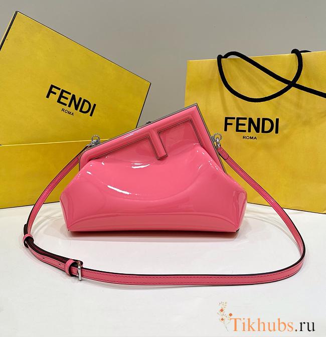 Fendi First Bag Pink Patent Small 26x9.5x18cm - 1