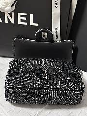 Chanel 24K Flap Bag Black Sequins 20cm - 4