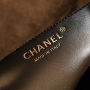 Chanel Flap Bag Brown Suede 20cm - 4
