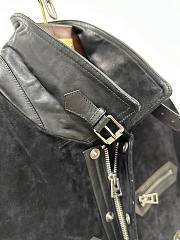 Tom Ford Leather Suede Bomber Jacket Black - 4