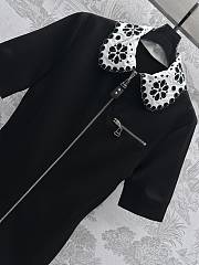 Louis Vuitton LV Broderie Collar Zip-Up Knit Dress - 3