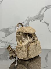 Prada Re-Nylon Shearling Backpack 25x20.5x11.5cm - 3