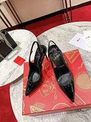 Christian Louboutin Hot Chick Black Patent Sling 100 mm Heel - 3
