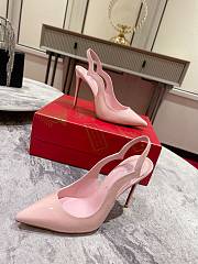 Christian Louboutin Hot Chick Pink Patent Sling 100 mm Heel - 5