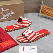 Christian Louboutin Mules Malha Printed Fabric Red - 4