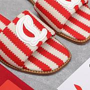 Christian Louboutin Mules Malha Printed Fabric Red - 3