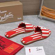Christian Louboutin Mules Malha Printed Fabric Red - 2