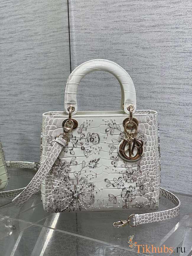 Dior Lady Embroidered Beaded Himalayan Bag 24cm - 1