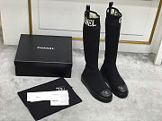 Chanel Black Sock Boot - 1
