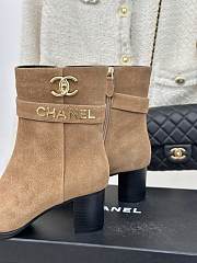 Chanel Brown Suede Boot 8cm - 3