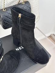 Chanel Black Suede Boot 8cm - 4
