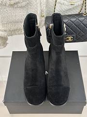 Chanel Black Suede Boot 8cm - 3