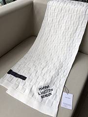 Louis Vuitton LV White Damier Scarf 25x180cm - 4