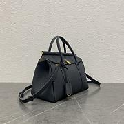 Loro Piana Loom Bag L25 Black Calfskin 25x17x12cm - 5