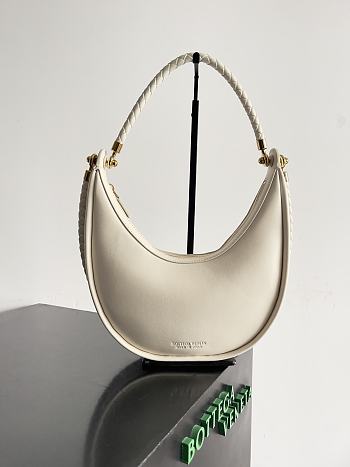 Bottega Veneta Hula Hoop White Bag 28x27x6cm