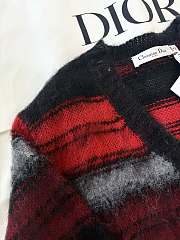 Dior Loose-Fitting Sweater Red Gray - 4