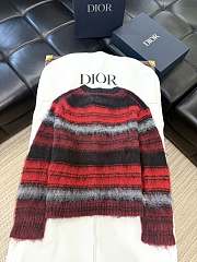 Dior Loose-Fitting Sweater Red Gray - 3
