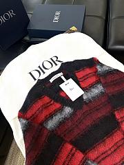 Dior Loose-Fitting Sweater Red Gray - 2