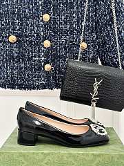 Gucci Ballerina Black Patent Flat - 5