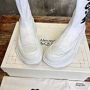 Alexander McQueen Graffiti Knit Tread Slick White Boot - 3