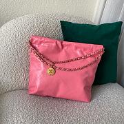 Chanel 22 Handbag Pink Lambskin Gold 37x31x7cm - 4