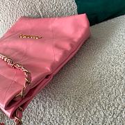 Chanel 22 Handbag Pink Lambskin Gold 37x31x7cm - 2