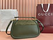 Gucci Blondie Medium Top Handle Bag Suede Dark Green 32x17x10cm - 6