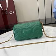 Gucci GG Marmont Matelasse Super Mini Bag Green 16.5x10x5cm - 5