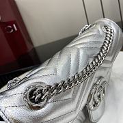 Gucci GG Marmont Small Silver Shoulder Bag 26x15x7cm - 6