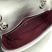 Gucci Mini Marmont Silver Shoulder Bag 23x14x6cm - 3