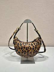 Prada Arqué Printed Leather Shoulder Bag 22.5x18.5x6cm - 5