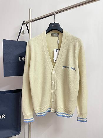 Dior Embroidered Tag Logo Cardigan