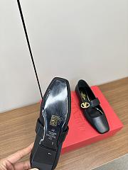 Valentino Garavani VLogo Locker Black Leather Mary Jane Flat - 4