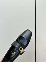 Valentino Garavani VLogo Locker Black Leather Mary Jane Flat - 2