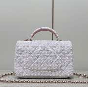 Chanel Flap Top Handle Bag Tweed 20cm - 4